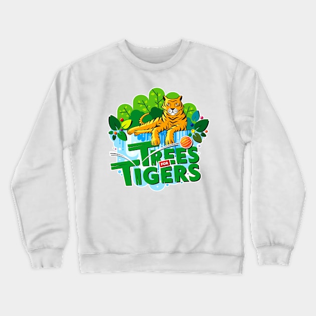 Trees For Tigres Crewneck Sweatshirt by GeeTee